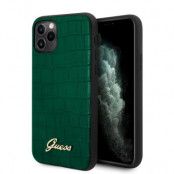 Guess iPhone 11 Pro skal Croco Collection Mörk Grön