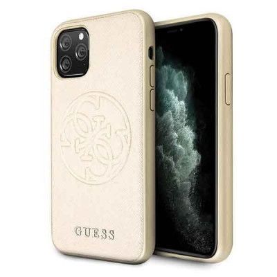Guess Skal iPhone 11 Pro Saffiano Circle Logo - Guld