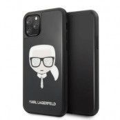 Karl Lagerfeld iPhone 11 Pro skal Iconic Karl`sHead GlitterSvart