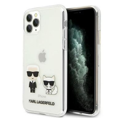 Karl Lagerfeld Skal iPhone 11 Pro Karl & Choupette - Transparent