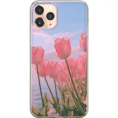 Mobilskal till Apple iPhone 11 Pro med Rosa Tulpaner