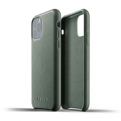 Mujjo Full Leather Case för iPhone 11 Pro - Slate Green