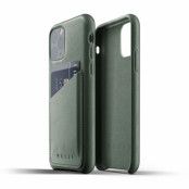 Mujjo Full Leather Wallet Case för iPhone 11 Pro - Slate Green