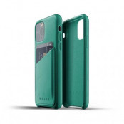 Mujjo Full Leather Wallet Case till iPhone 11 Pro - Alpinegrön