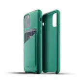 Mujjo Full Leather Wallet Case till iPhone 11 Pro - Alpinegrön