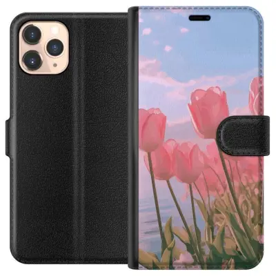 Plånboksfodral till Apple iPhone 11 Pro med Rosa Tulpaner
