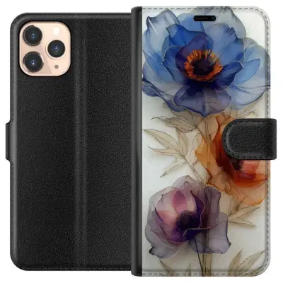 Plånboksfodral till Apple iPhone 11 Pro med Silkesblommor