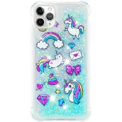 Trolsk Mobilskal med Flytande Glitter - Magisk Enhörning (iPhone 11 Pro)