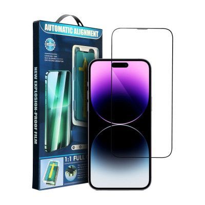 5D Full Glue Tempered Glass för iPhone 11 svart + applicator