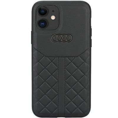 Audi iPhone 11/Xr Mobilskal Äkta Läder - Svart