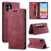 AUTSPACE A01 iPhone 11 Plånboksfodral Konstläder - Röd