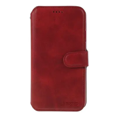 AZNS Leather Stand Konstläder Plånboksfodral för iPhone 11 6.1 tum - Röd