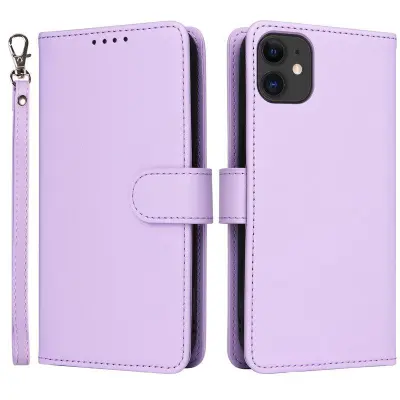 BETOPNICE iPhone 11 Plånboksfodral Magnetiskt Detachable Konstläder - Lila