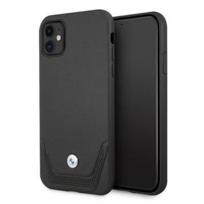 BMW Läder Perforate iPhone 11 Skal - Svart