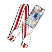 Boom iPhone 11 skal med mobilhalsband- Belt RedWhite