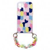 Color Gel Flexible Chain Pendant Skal iPhone 11 - Flerfargad