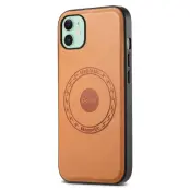DENIOR iPhone 11 Fodral MagSafe KonstLäder Khaki