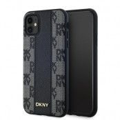 DKNY iPhone 11/XR Mobilskal MagSafe Läder Checkered Mono - Svart