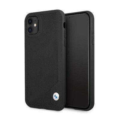 BMW Läder Deboss Skal iPhone 11 - Svart