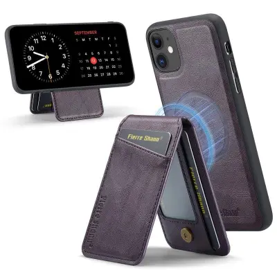 FIERRE SHANN 025 Fodral för iPhone 11 KonstLäder - Lila