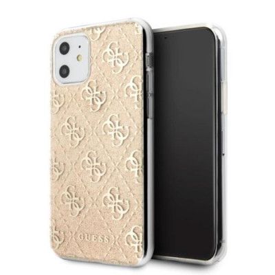 Guess 4G Glitter Skal iPhone 11 - Guld