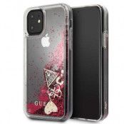 Guess Glitter Hearts Skal iPhone 11 - Röd
