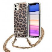 Guess Gold Strap Skal iPhone 11 - Leopard