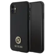 Guess iPhone 11 / Xr Mobilskal MagSafe Strass Metal Logo - Svart