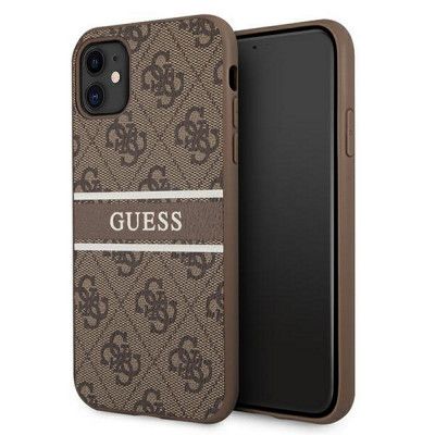 Guess iPhone 11 Hårt Fodral Brun Stripe