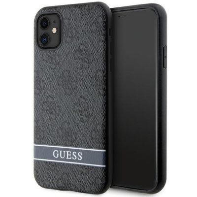 Guess iPhone 11/XR Mobilskal Stripe - Grå