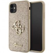 Guess iPhone 11/XR Mobilskal Glitter Script Big 4G - Svart
