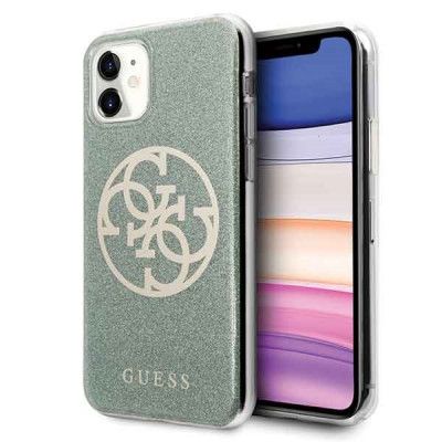 Guess Skal iPhone 11 Circle Glitter - Khaki