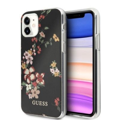 Guess Skal iPhone 11 Flower Collection - Svart