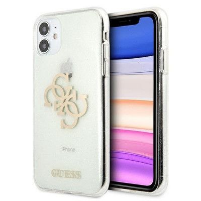 GUESS Skal iPhone 11 Glitter Logo - Transparent