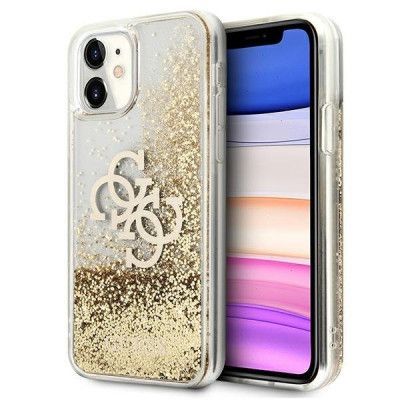 GUESS Skal iPhone 11 Liquid Glitter - Guld