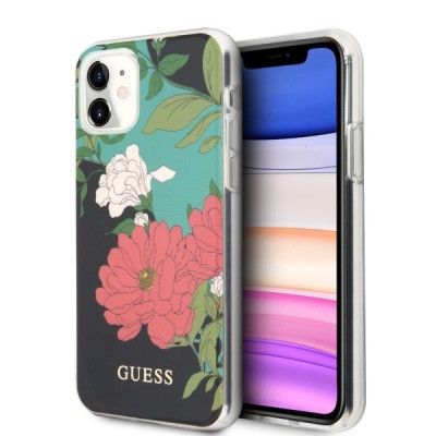 GUESS Skal iPhone 11 N °1 Flower Collection - Svart