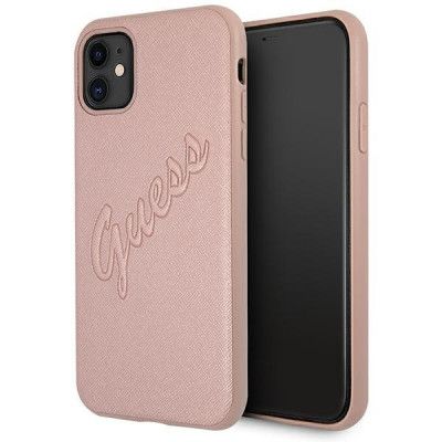 GUESS Skal iPhone 11 Saffiano Vintage - Rosa