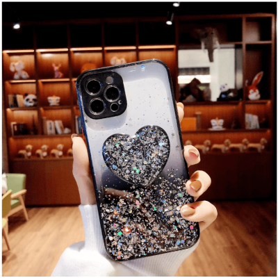 Skal med mobilhållare till iPhone 11 - Svart