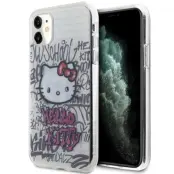 Hello Kitty iPhone 11/Xr Mobilskal Kitty On Bricks Graffiti - Vit