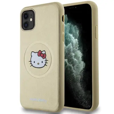Hello Kitty iPhone 11/XR Mobilskal MagSafe MagSafe Kitty Head - Guld