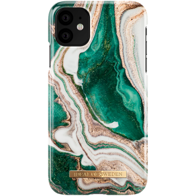 iDeal of Sweden Skal Till iPhone 11 - Golden Jade Marble