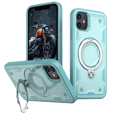 iPhone 11 / XR Mobilskal Plast Militärskydd Kickstand - Blå