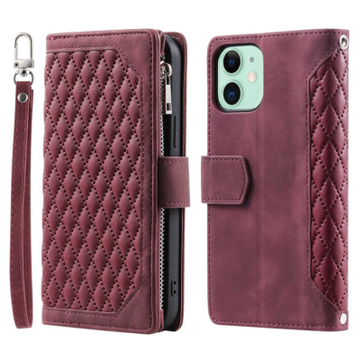 iPhone 11 Plånboksfodral Quilted - Röd