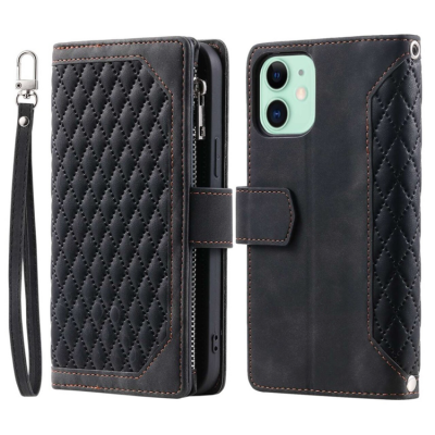 iPhone 11 Plånboksfodral Quilted - Svart