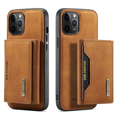iPhone 11 Skal DG.MING Magnetic Tri-fold Wallet Med Kickstand - Brun