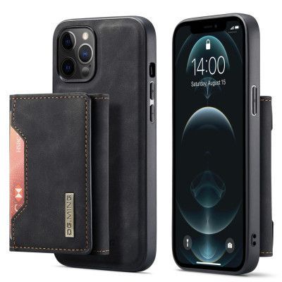 iPhone 11 Skal DG.MING Magnetic Tri-fold Wallet Med Kickstand - Svart