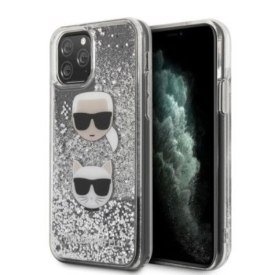 Karl Lagerfeld iPhone 11 Skal Silver Glitter