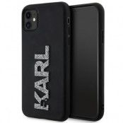 Karl Lagerfeld iPhone 11/XR Mobilskal 3D Rubber Glitter Logo - Svart