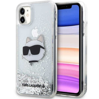 Karl Lagerfeld iPhone 11/XR Mobilskal Choupette Head - Silver