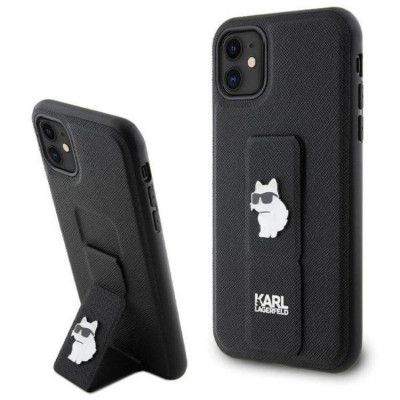 KARL LAGERFELD iPhone 11/XR Mobilskal Gripstand Pins - Svart